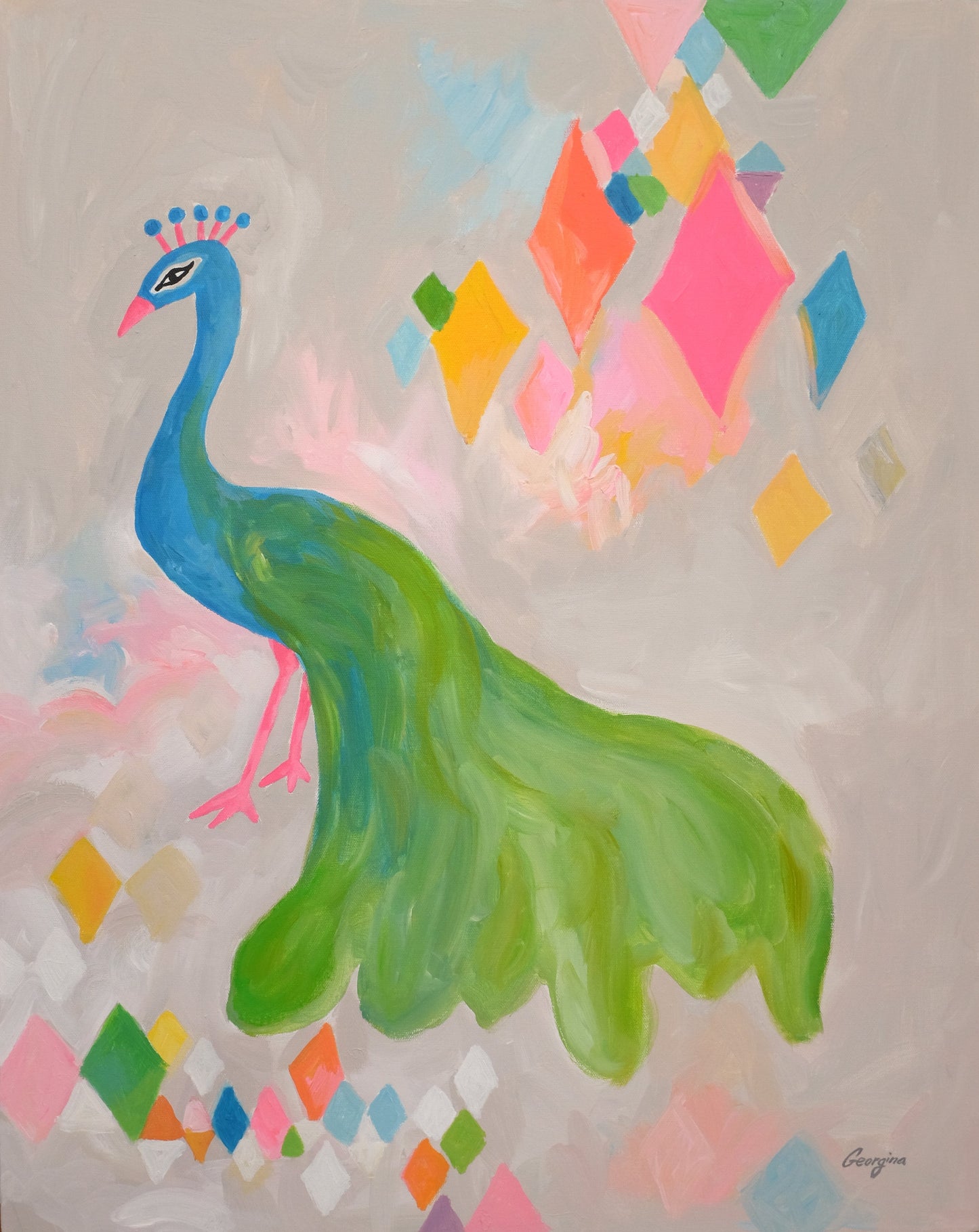Diamond Peacock Painting