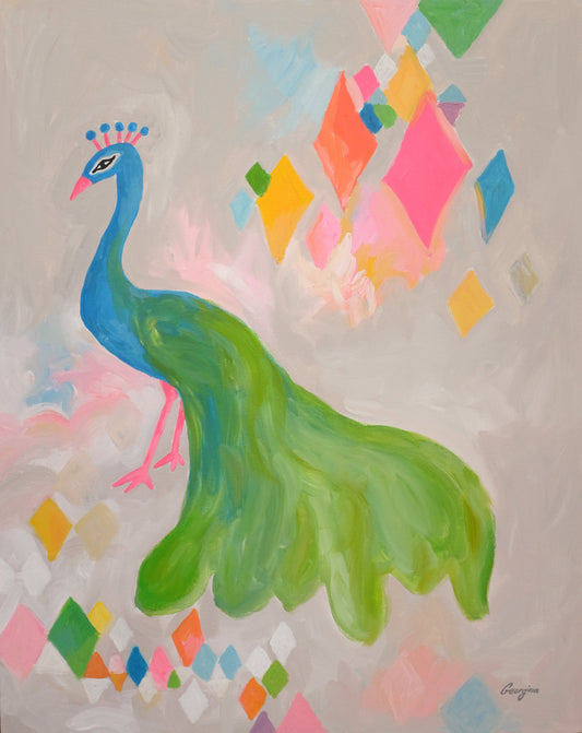 Diamond Peacock Painting