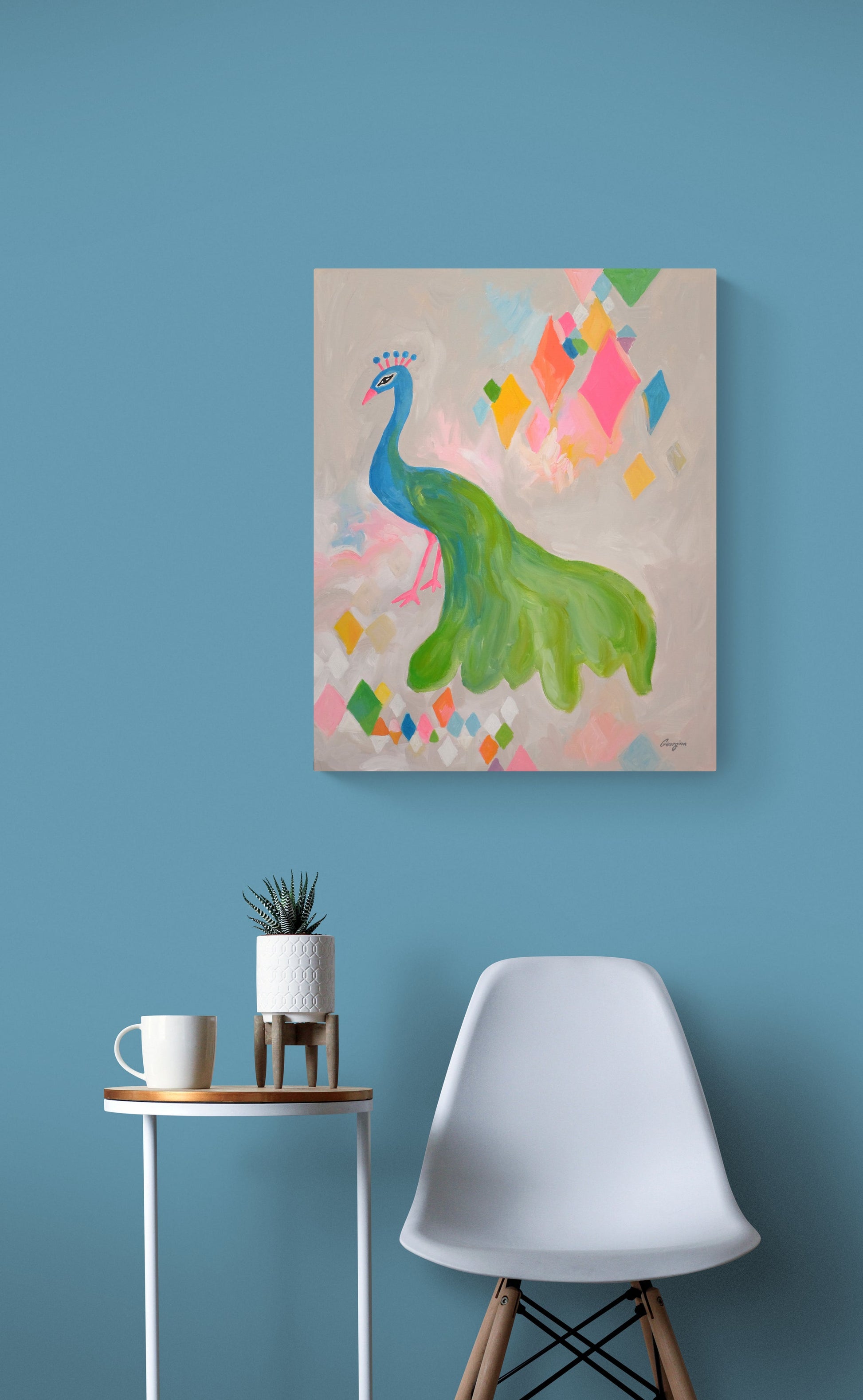Diamond Peacock Painting