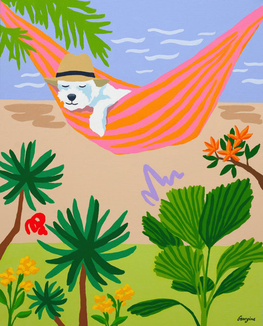 Dreaming Dog Painting