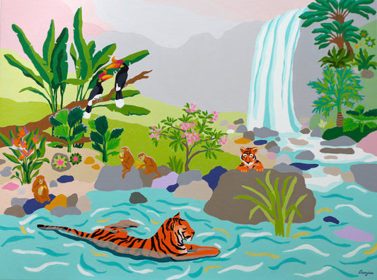 Jungle Tigers Painting