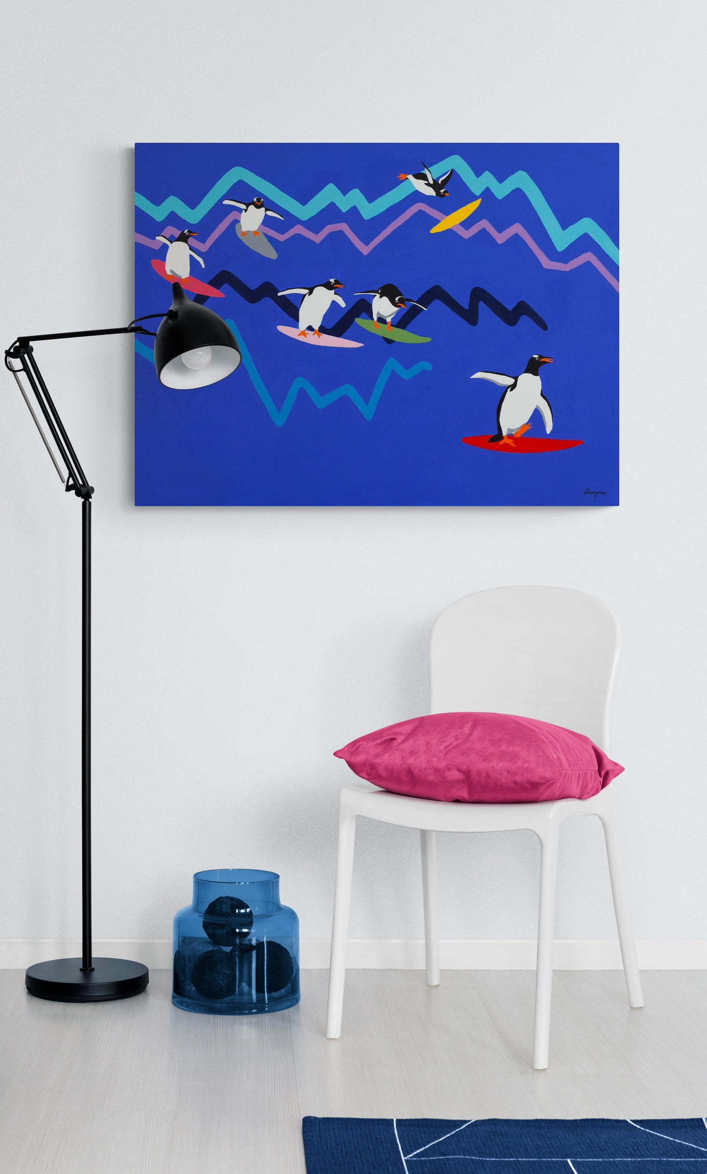 South Pole Surfers Painting