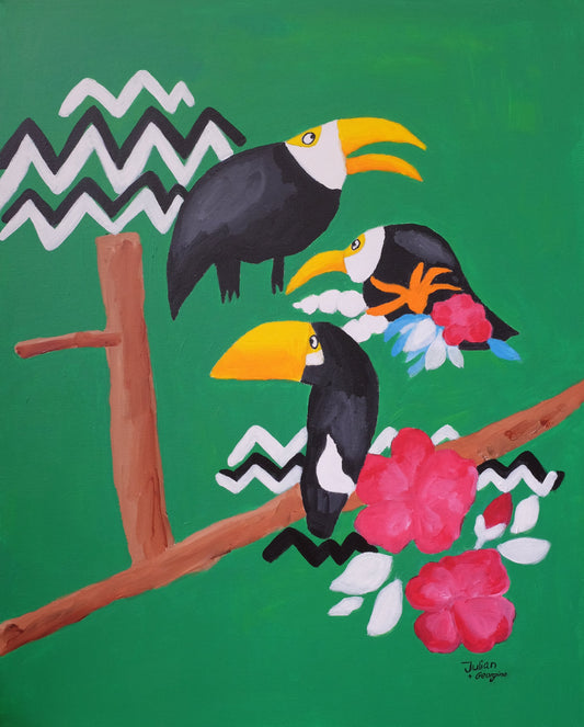 Zig Zag Toucans Painting